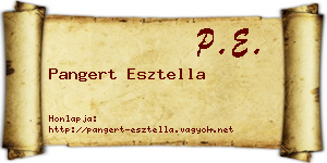 Pangert Esztella névjegykártya